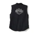 Women's Essential Bling Button Front Tank - Harley Black