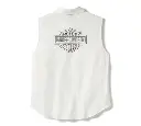 Women's Essential Bling Button Front Tank - Cloud Dancer
