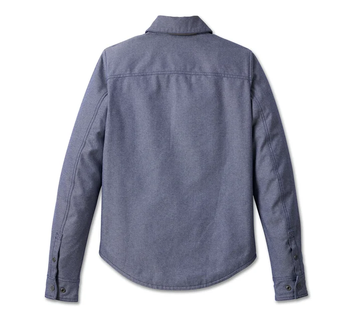 Women's Operative Riding Shirt Jacket - Peacoat