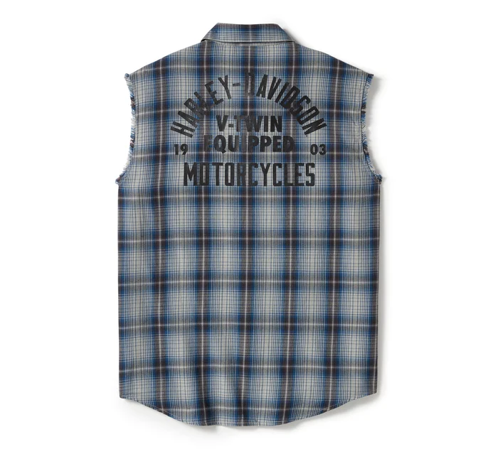 Men's V-Twin Equipped Plaid Blowout - Plaid - Ghost Gray & EnsignBlue