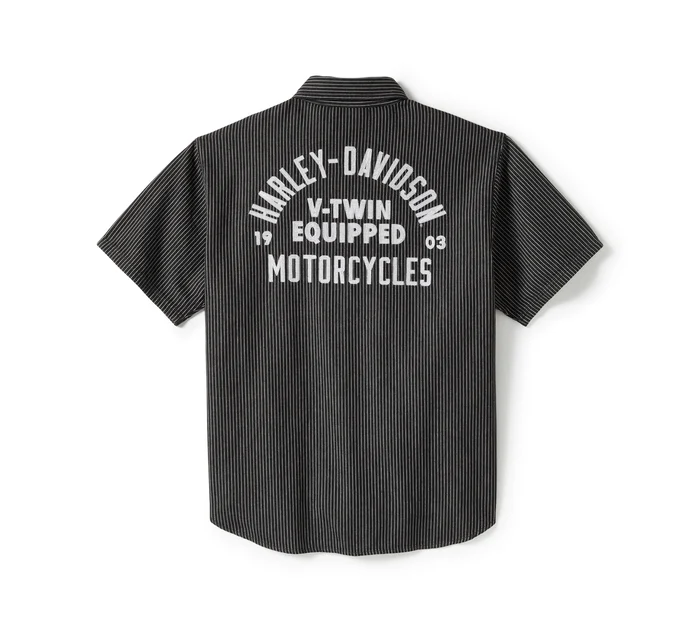 Men's V-Twin Equipped Striped Mechanics Shirt
