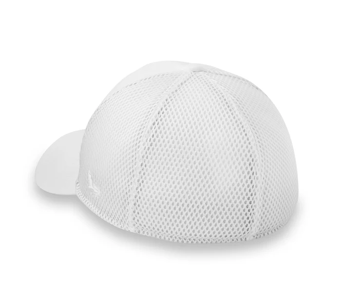 #1 Logo Fitted 39THIRTY Baseball Hat - Bright White