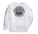 Men's Skull Long Sleeve Tee - White