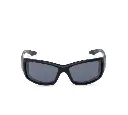 Sequoia Rectangular Motorcycle Riding Sunglasses - Shiny Black