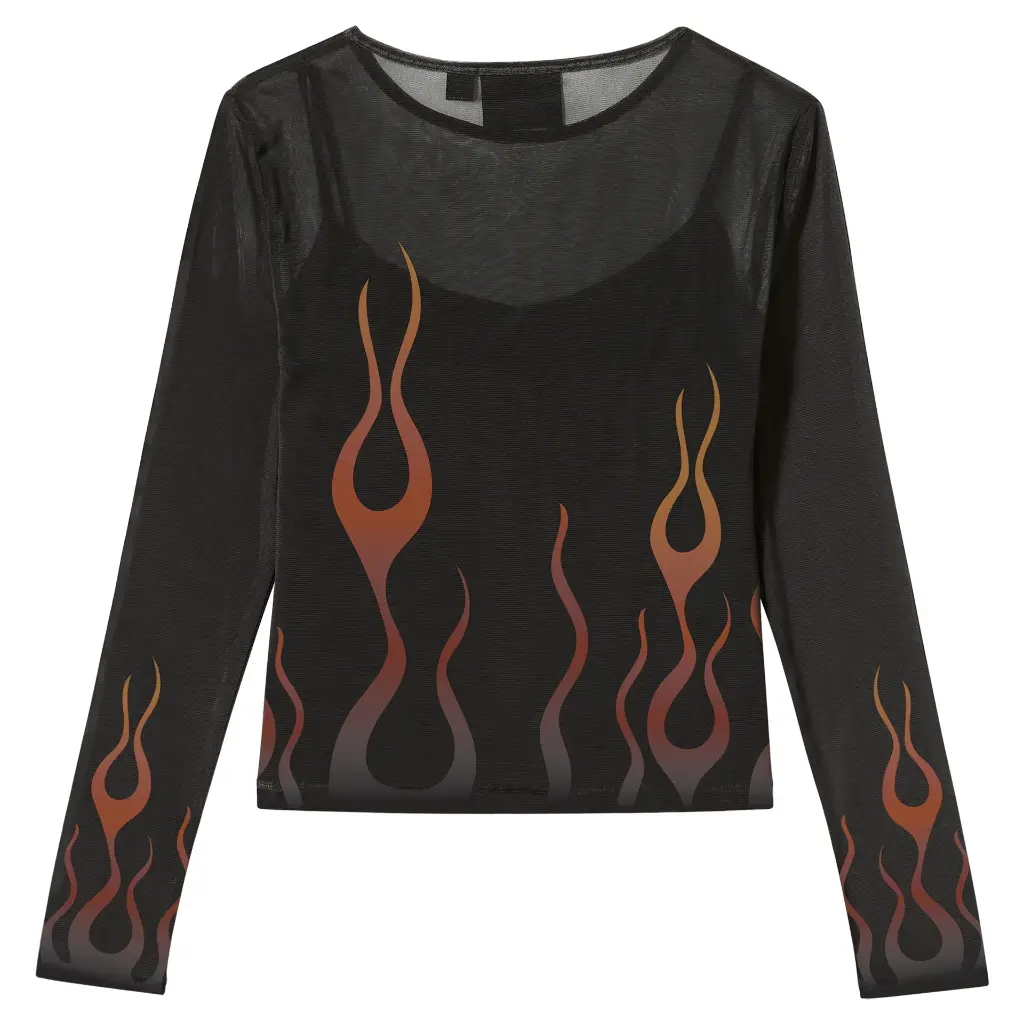 Flames For Days Mesh Top