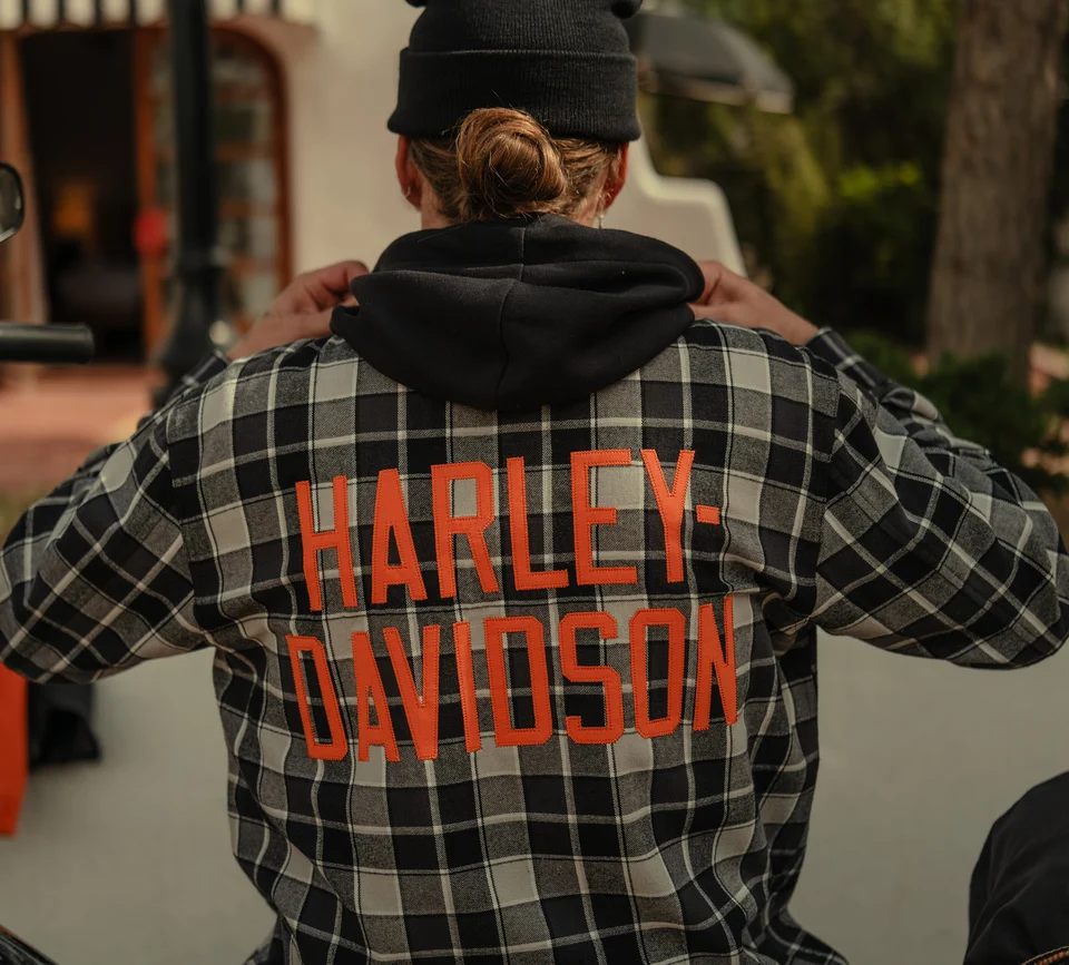 Hooded Plaid Long Sleeve Shirt