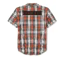 Block Font Yarn Dyed Plaid Shirt