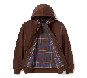 Plaid Lined Zip Hoodie