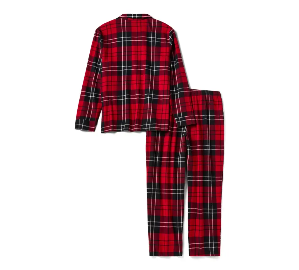 Bar & Shield Plaid Pajama Set