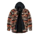 Bar & Shield Hooded Shirt Jacket