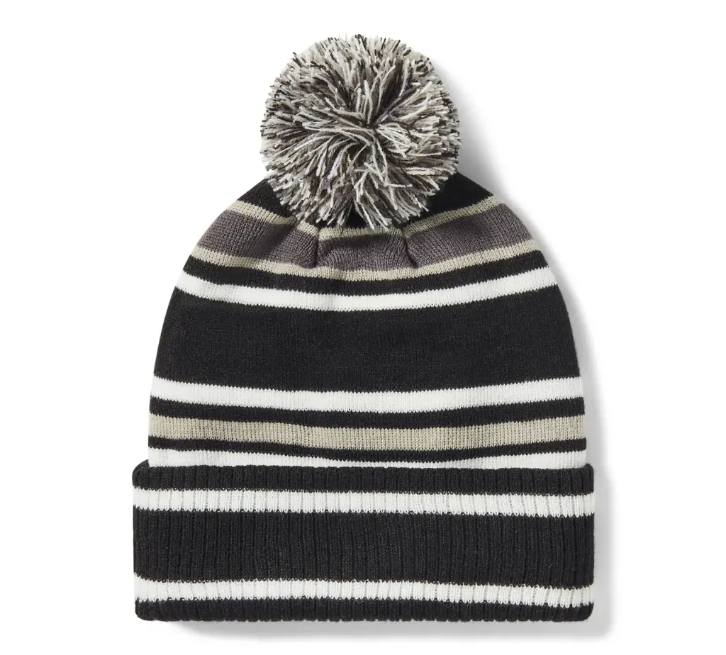 Harley-Davidson Stripe Pom Beanie