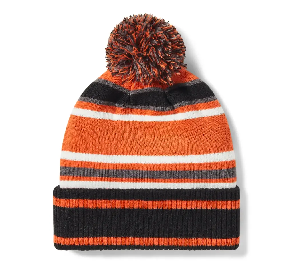 Harley-Davidson Stripe Pom Beanie