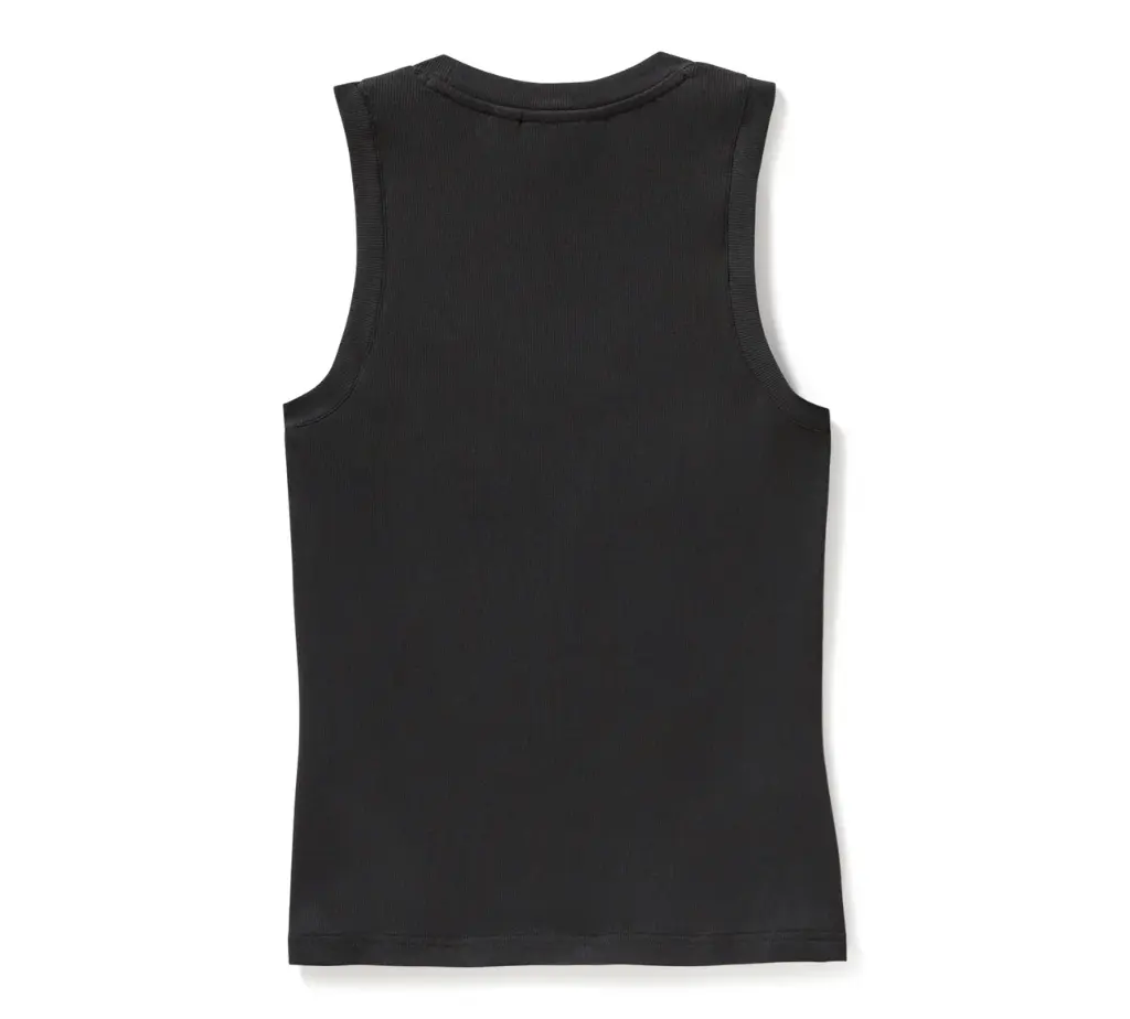 Serpent Rose Bling Ribbed Tank