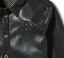Metallic Dagger Faux Leather Shirt