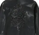 Metallic Dagger Faux Leather Shirt