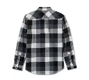 Essence Long Sleeve Flannel Shirt - Plaid - Harley Black & Ombre Blue