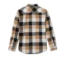 Essence Long Sleeve Flannel Shirt - Plaid - Harley Black & Tannin