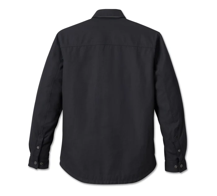 Black Men's Operative Riding Shirt Jacket