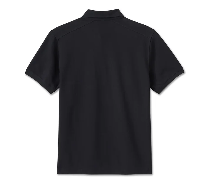 Stacked Bar & Shield Polo