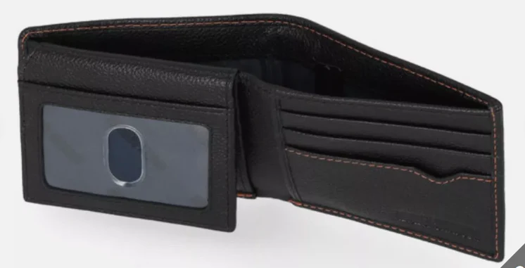 CLASSIC LEATHER SKULL PASSCASE BLACK