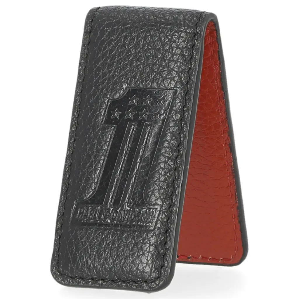 #1 LEATHER MONEY CLIP BLACK