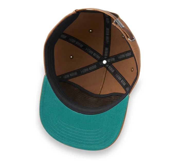 Cowboy 5-Panel Strapback Cap - Toffee
