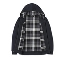 Men's Bar & Shield Plaid Lined Zip-Up Hoodie - Harley Black