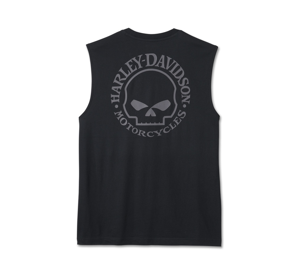 Men's Willie G Skull Muscle Tee - Black Beauty
