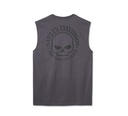 Men's Willie G Skull Muscle Tee - Blackened Pearl