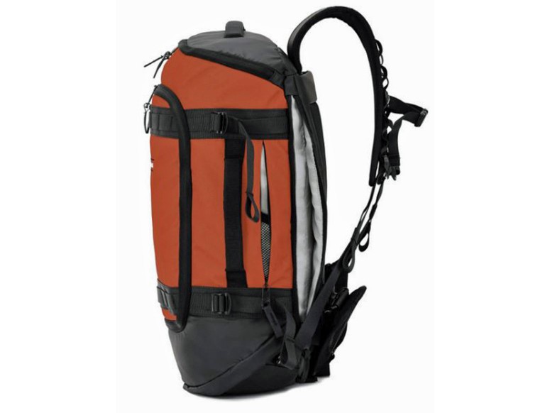 Harley-Davidson® Water-Resistant Racing Travel Duffel Bag/Backpack - Rust Orange