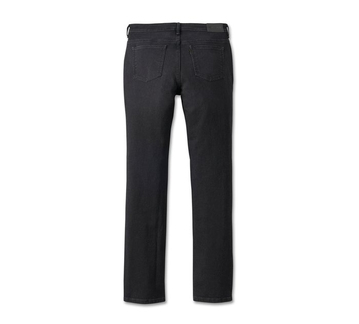 Women's Harley-Davidson High Rise Straight Leg Jeans - Black Denim