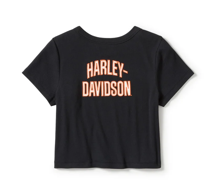 Essential Arched Font Babydoll Tee - Harley Black