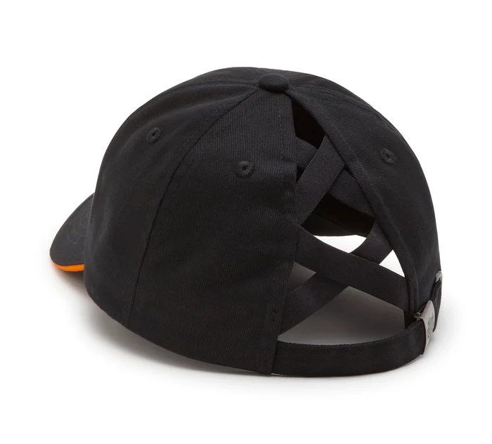 Essential Arched Font Ponytail Cap - Harley Black