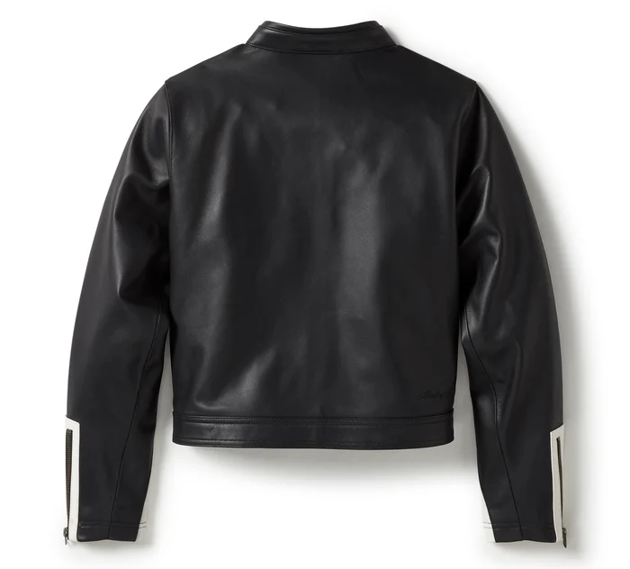Essential Moto Blocked Leather Jacket