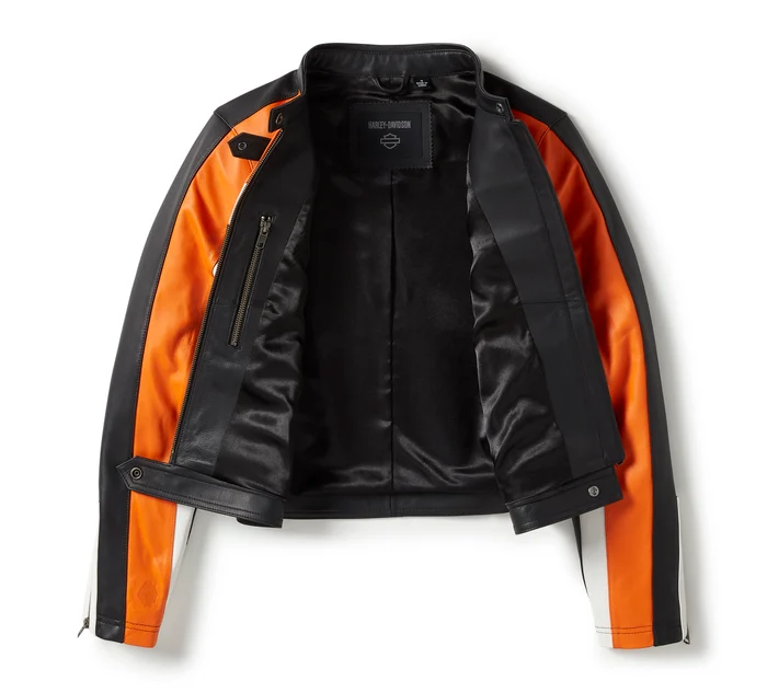 Essential Moto Blocked Leather Jacket