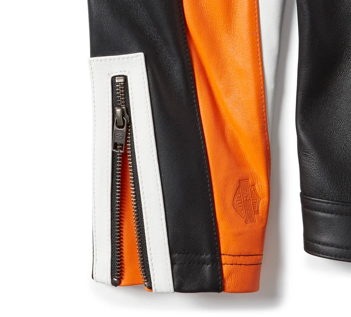 Essential Moto Blocked Leather Jacket