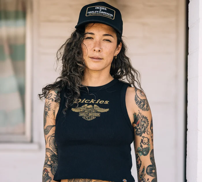 Dickies x H-D® Racerback Cropped Eagle Tank