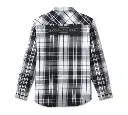 Men's Stacked Bar & Shield Long Sleeve Plaid Shirt - Plaid - Harley Black & Cloud Dancer