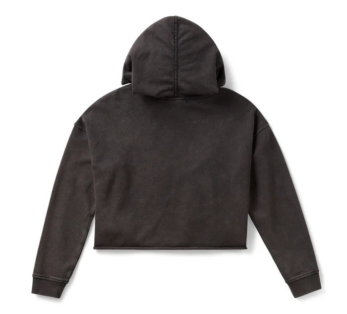 Neon Eagle Cropped Pullover Hoodie