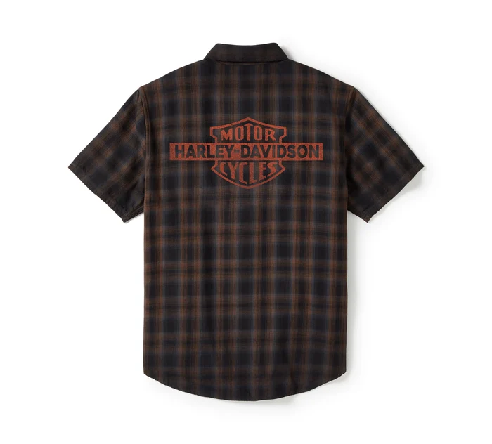 Bar & Shield Plaid Short Sleeve Shirt