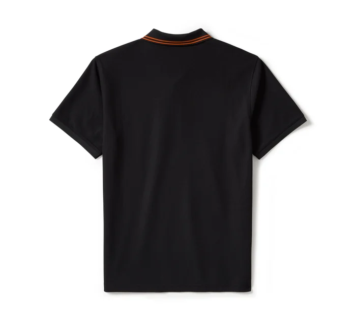 Bar & Shield Solid Pique Polo