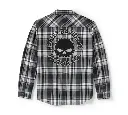 Willie G™ Skull Plaid Long Sleeve Shirt