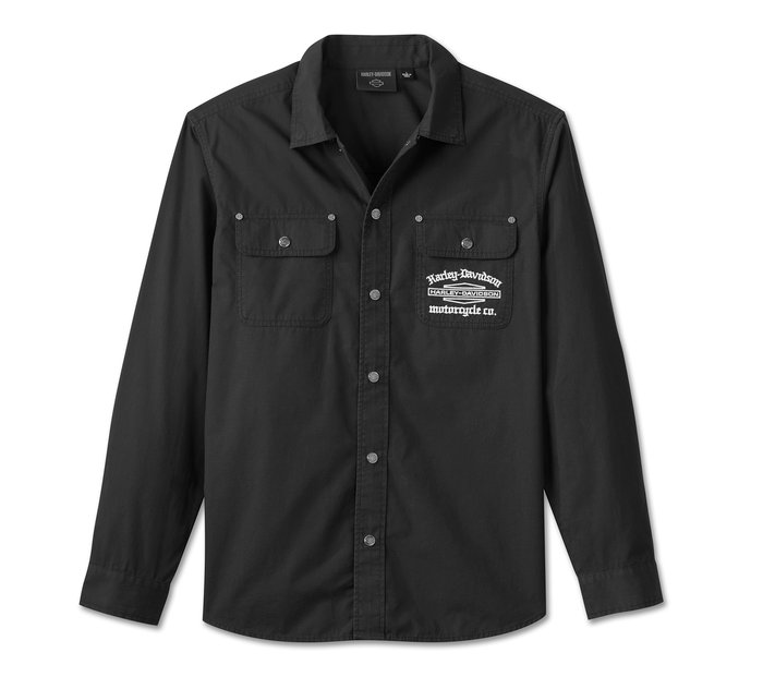 Men's Worker Long Sleeve Overshirt - Harley Black
