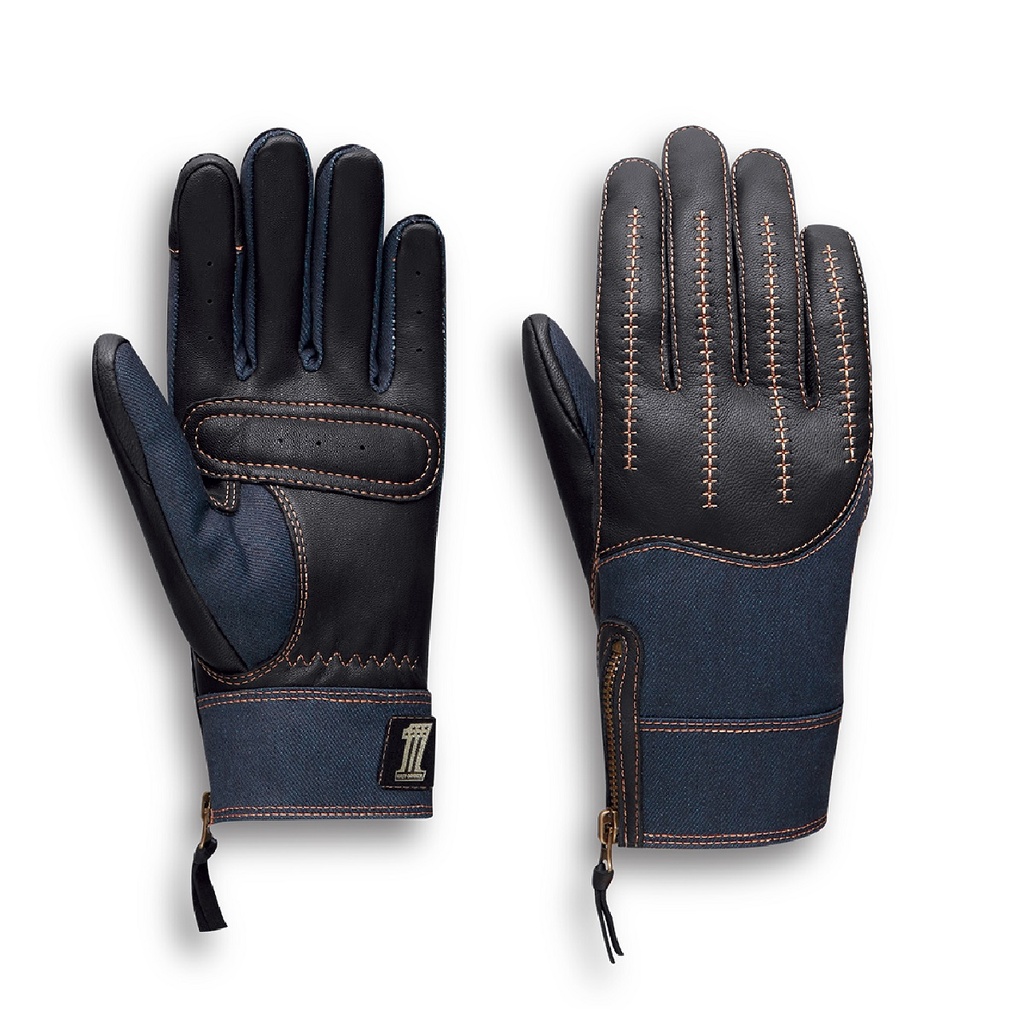 Women's Arterial Leather & Denim Gloves