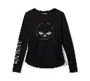 Women's Willie G Skull Long Sleeve Raglan Top