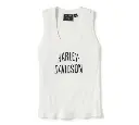 Women's Essential Arched Font Ribbed Tank - Cloud Dancer
