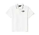 Men's Bar & Shield Solid Pique Polo - Bright White