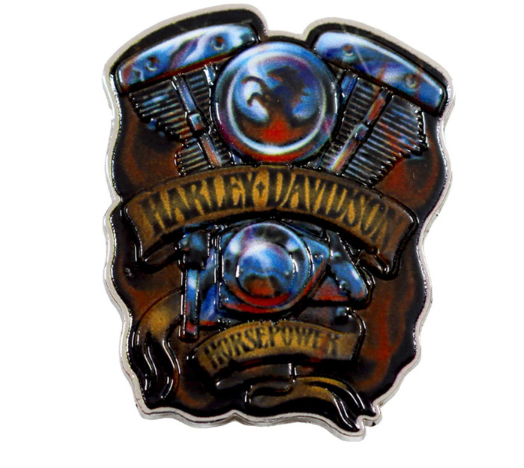 Chrome Horsepower Pin 1.5"