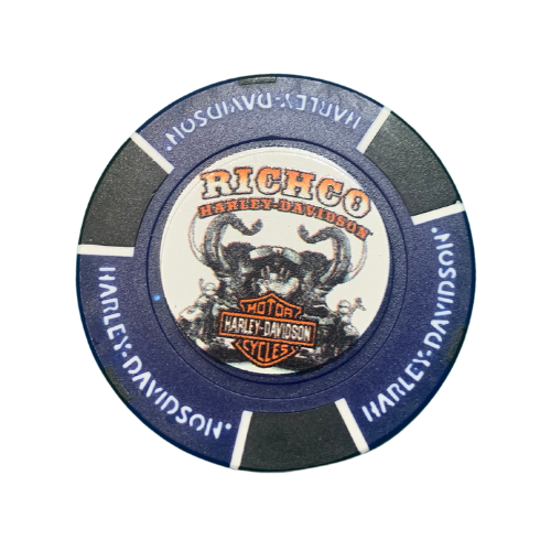 Poker Chip-Biker Blue