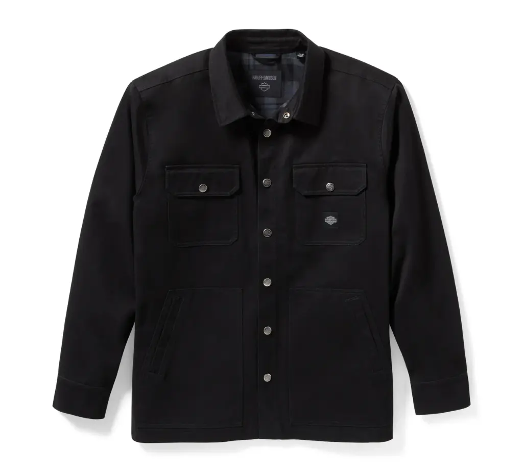 Racer Font Solid Shirt Jacket